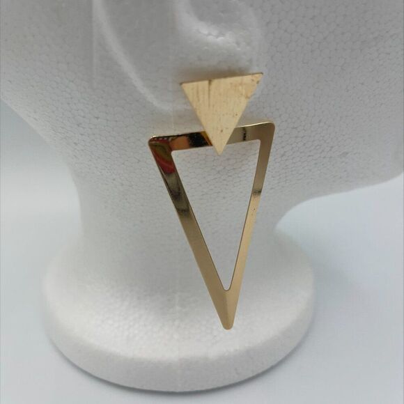 Bracelet, cuff, mirror gold colour stainless steel, hammered texture, large - Picture 11 of 16